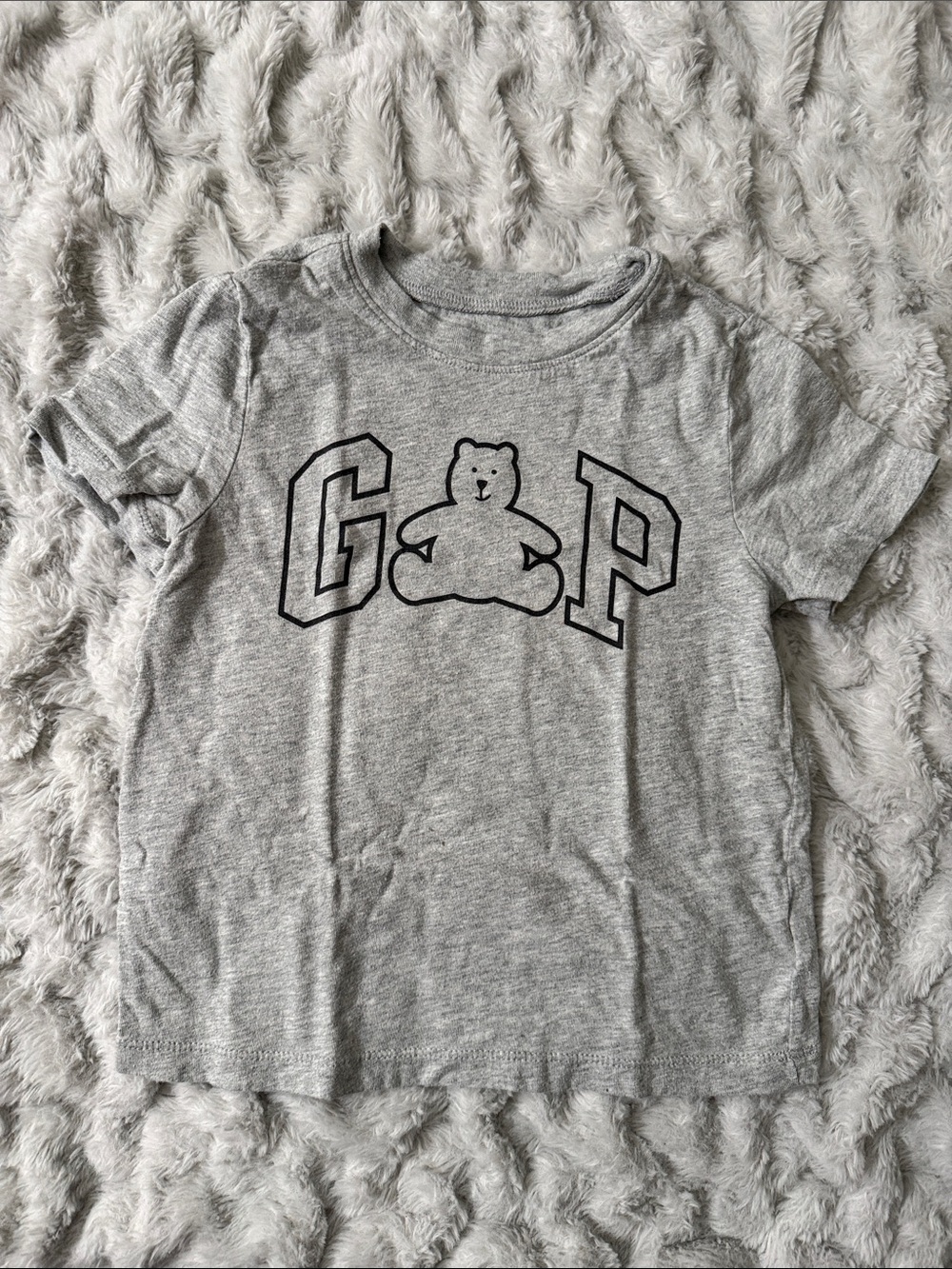 GAP Gray Tee with Bear Graphic
